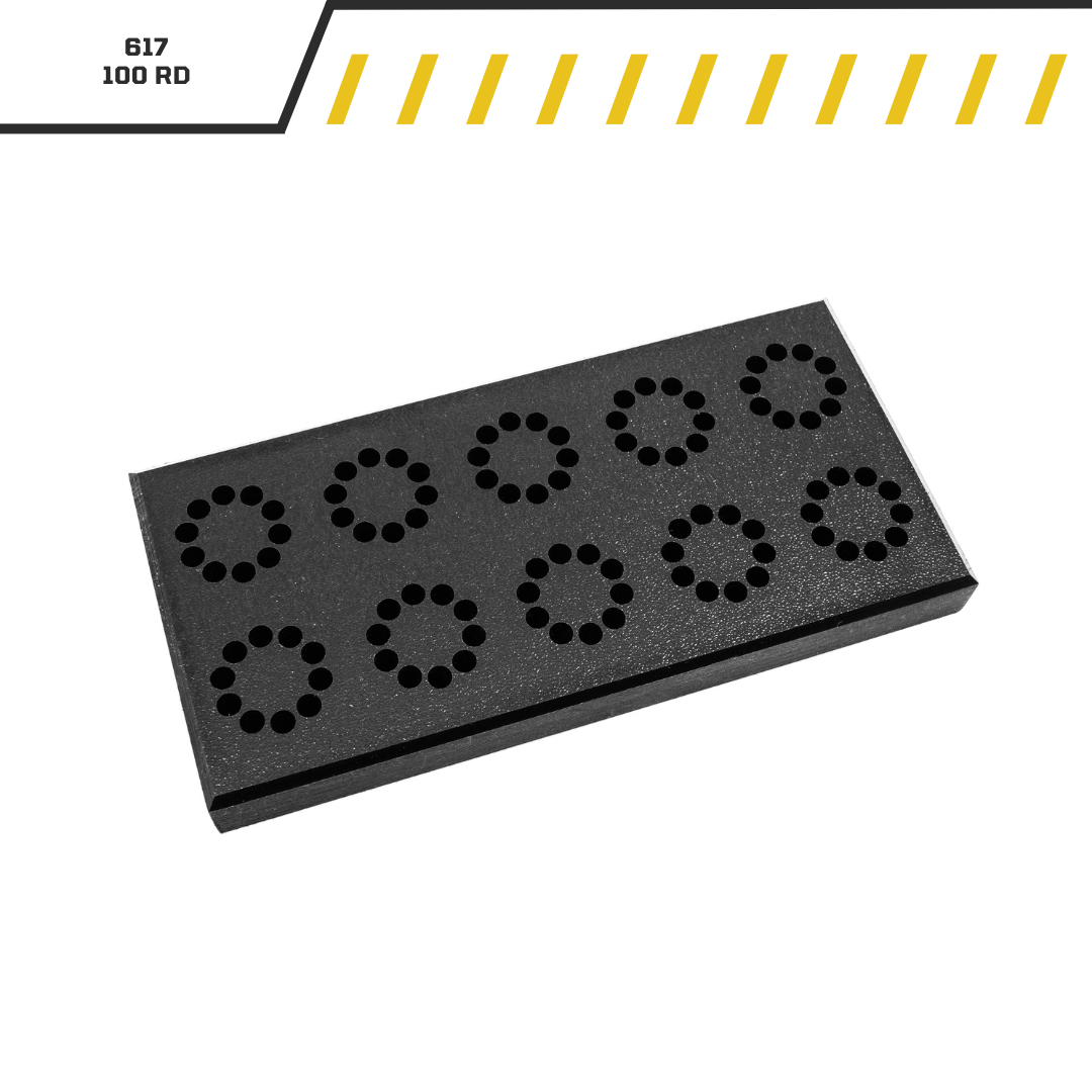 S&W 617 10-Shot .22LR Speedloader Loading Block – 100 Round Ammo Board
