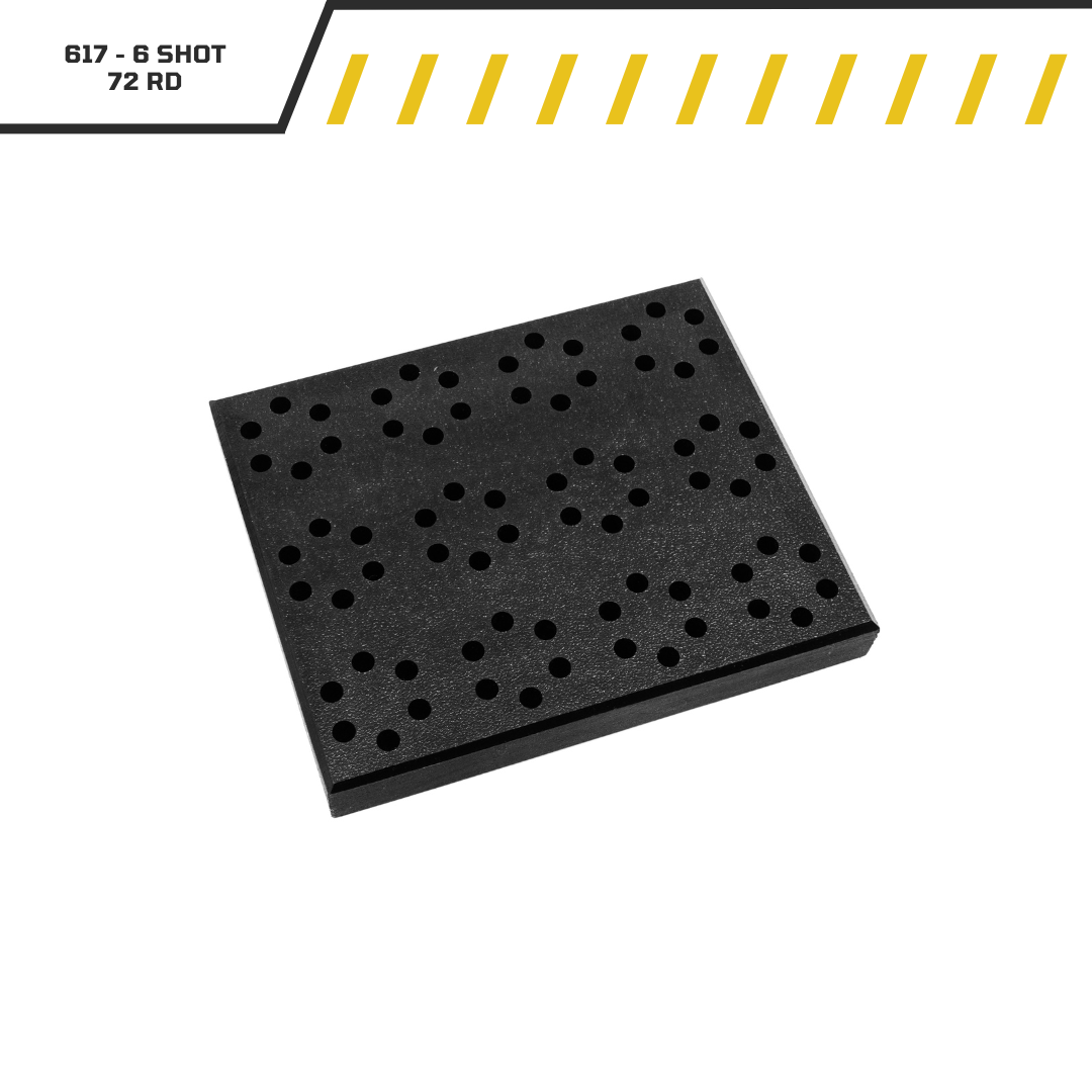 S&W 617 6-Shot .22LR Speedloader Loading Block – 72 Round Ammo Board