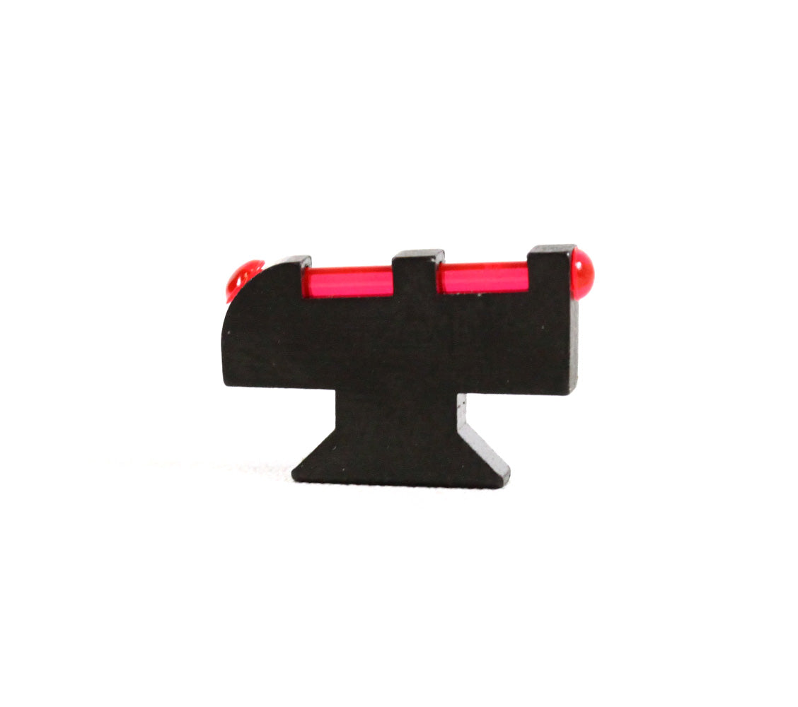 LPA Revolver Sights - Front Fiber Optic Sight Assembly (Plunger Style, Red Fiber Optics)
