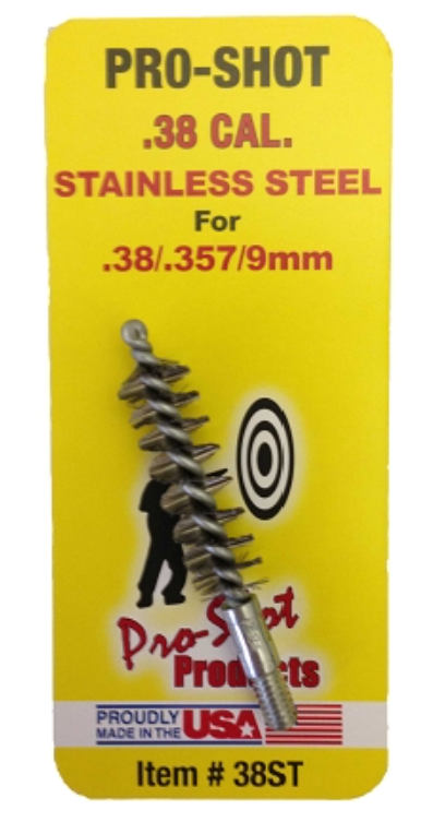 Stainless Steel .38/.357 Chamber Brush