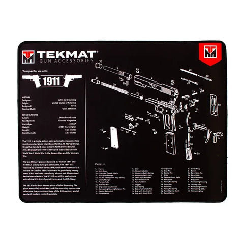 Tek Mat 1911 Ultra 20 Pistol Cleaning Mat for Precise Firearm Maintenance and Protection