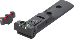 S&W - LPA Revolver Adjustable Sights (Green Fiber Optic Target Blade, Red Fiber Optic Front Sight, Pin)